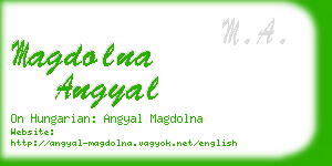 magdolna angyal business card